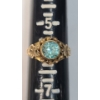 Image 6 : 14K Yellow Gold Art Deco Ring With Blue Stone - Size 6 - Weight: 2.3g