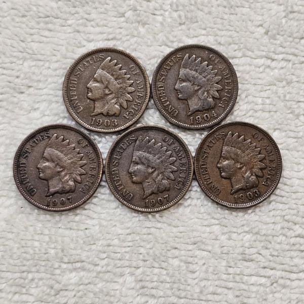 $.05 in Vintage United States Indian Head Cents