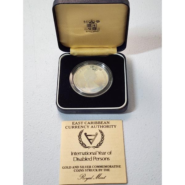 Royal Mint 1981 East Caribbean Currency Authority Sterling Silver Commemorative Coin - 56.7g