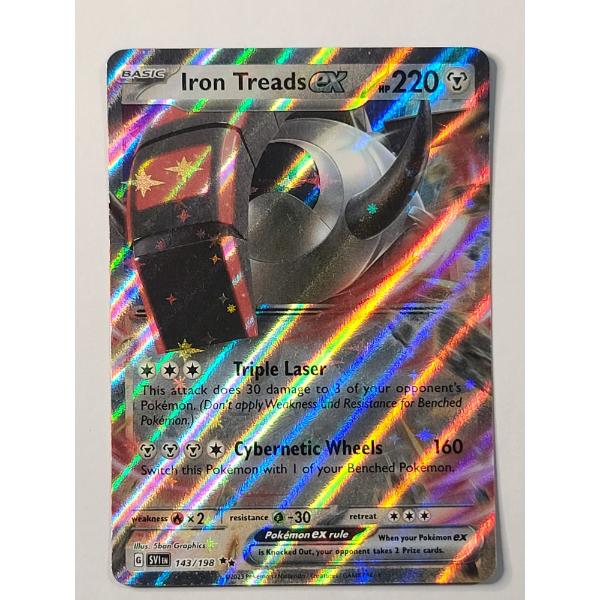 Iron Treads EX (143/198) Double Rare Holo Pokémon Card From The Scarlet & Violet Base Set
