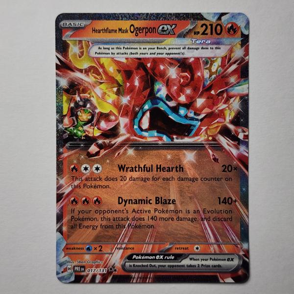 Hearthflame Mask Ogrepon EX 017/131 Holo Rare Near Mint Pokemon Trading Card