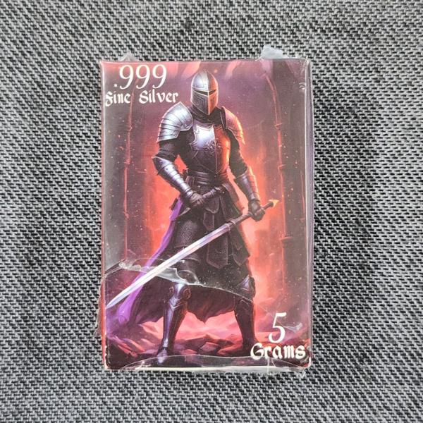 5 Gram Silver Knight Blind Box ~ 1,159 of 3,000 ~ Pan Silver Company ~ Sealed With Ripped Plastic