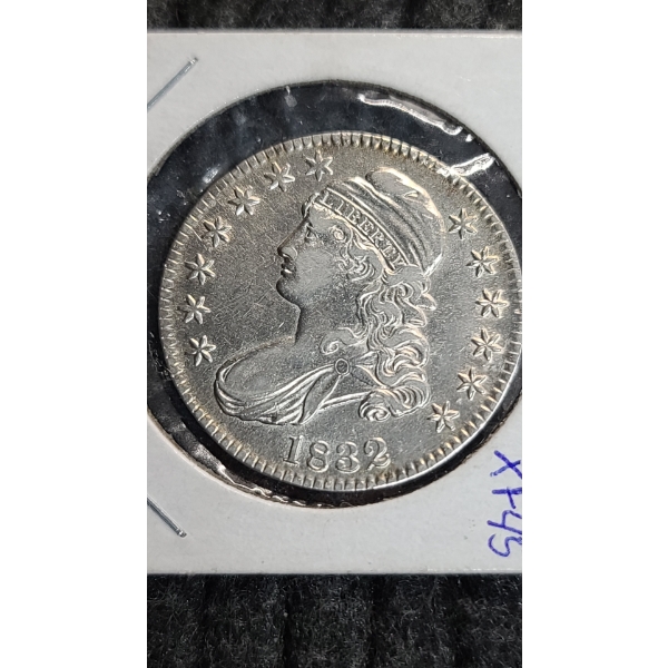 1832 Capped Bust 89% Silver Half Dollar