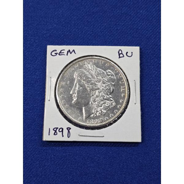 1898 Morgan Silver Dollar Brilliant Uncirculated GEM 
