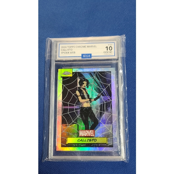 2024 Topps Chrome Marvel Callisto Spider Web #137 GEM MT 10 Card 