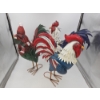 Image 1 : Three 15''x21'' Metal Roosters