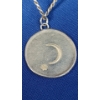 Image 3 : 1/2 Oz .999 Fine Silver Raven & Moon Motif Necklace Pendant With Sterling Chain -Total Weight: 22.8g