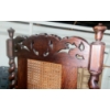 Image 15 : Important Antique Intricately Worked Tall Cane Seat & Backed Wooden Arm Chair 2nd of 2 Offered 