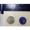 Image 10 : (3) 1971 Uncirculated Eisenhower "Blue Pack" Silver Dollars & Washington Commemorative Half Dollar