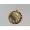 Image 4 : Beautiful Gold-Plated Coin Pendant with 1928 U.K. One Penny Gold-Tone Coin 