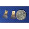 Image 11 : 14K Gold Leaf Carved Stud Back Earrings & 14K Gold Ring With Diamonds - Size 3 - Total Weight: 2.6g