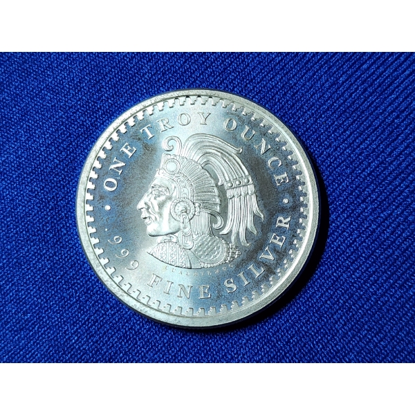 Aztec Design Silver Round - 1 Troy oz .999 Fine Silver