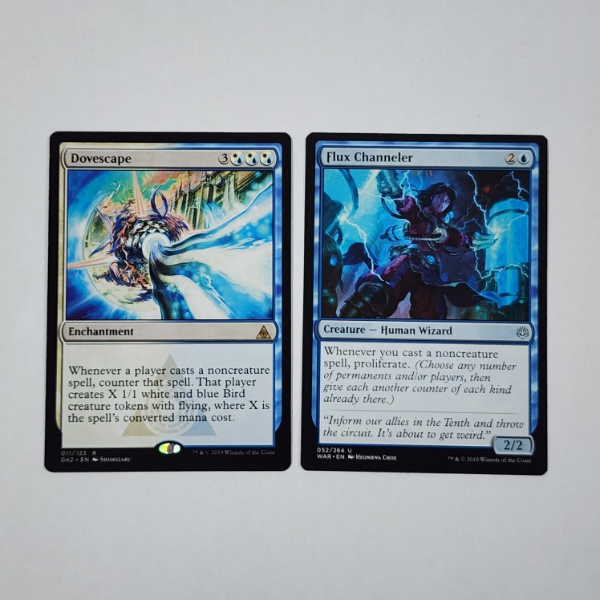 Two Magic The Gathering Trading Cards Including Rare Dovescape