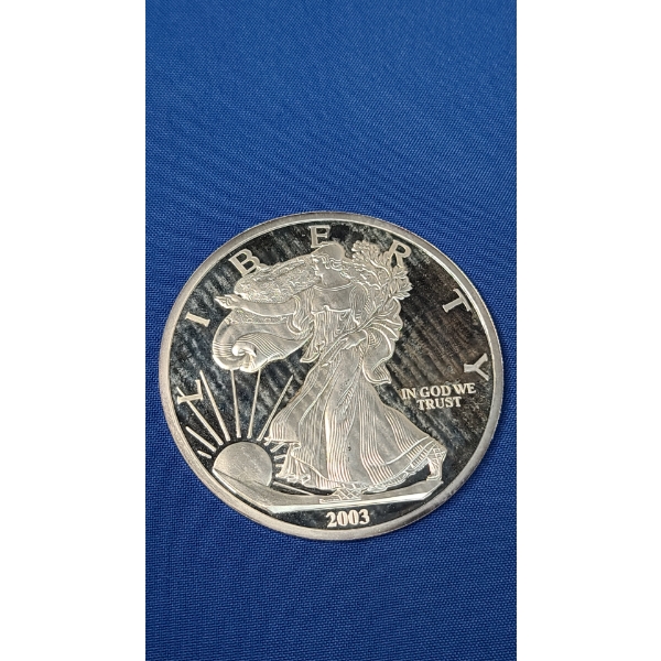 2003 American Eagle 1/2 LB .999 Fine Silver Round