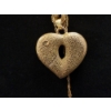 Image 3 : 14K Gold Multi-Chain Necklace with 14K Heart Pendant 17" Total Weight: 10.4g