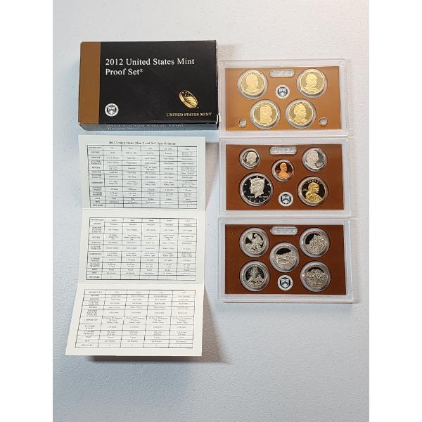2012 United States Mint Proof Set - 14 Coin Set With Original Packaging & CoA