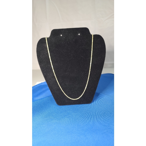 14K Gold Rope 24" Necklace - Weight: 11.4g