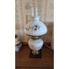 Image 2 : Pickup In Canton - 17" Tall Table Lamp With Floral Shade & Chimney