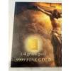 Image 2 : CHRIST Is KING 1/4 Grain Gold .9999 Fine Gold Bar - Mint Condition