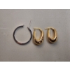 Image 1 : Beautiful 14K Yellow Gold Earrings & 14K White Gold Earring Total Weight: 4.0g