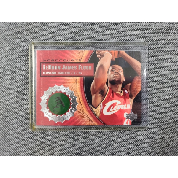 2003 Upper Deck LB8 Hardcourt LeBron James Game Floor Trading Card