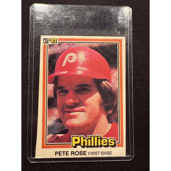 Pete Rose Donruss Baseball Card #371 - in Protective Card Sleeve - Exceptional Card