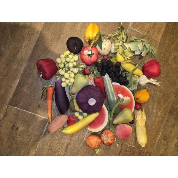 Plush Velvet Faux Fruit & Veggies, Giant Collection Of New Plush Animals