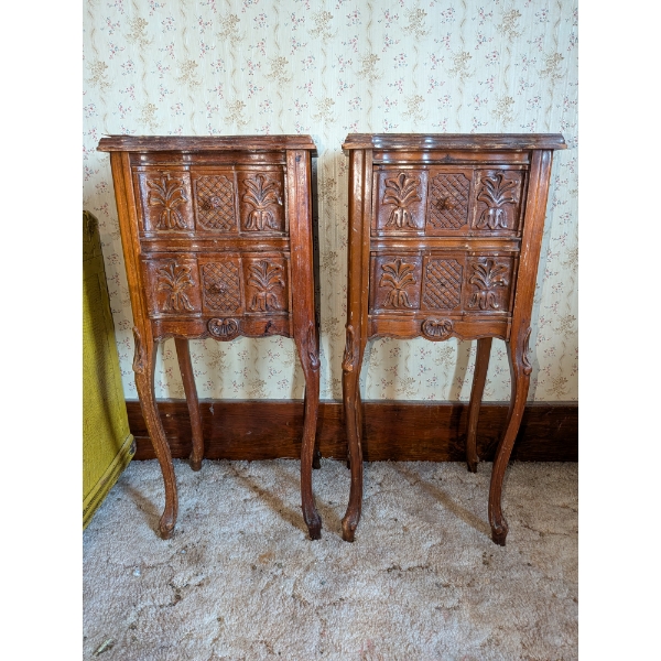 Two Beautiful Matching Bedside Wooden Tables 13"x29"