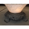 Image 4 : Absolutely Gorgeous Accurate Casting Milk Glass Hand Painted Shades Hurricane Lamp, 21''x11'' Top & 