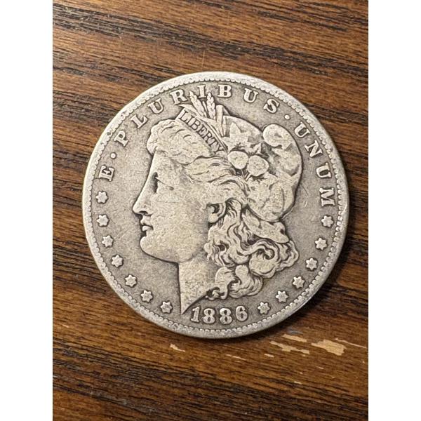90% Silver - 1886-O Morgan Silver Dollar - FV $1.00