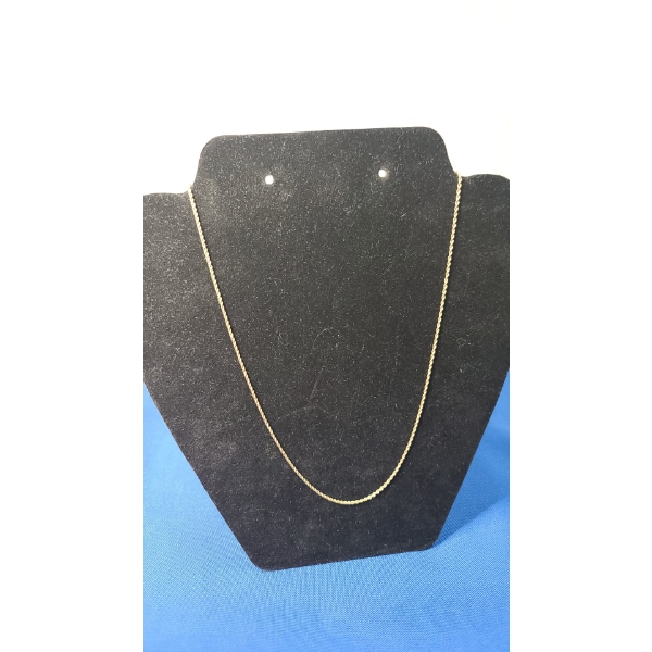 14K Gold Rope Necklace - Weight: 2.7g