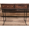 Image 1 : Sofa Table with 2 Drawers - Comes with Brand New Custom Cut Glass Top, not pictured