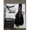 Image 1 : Ready To Play! Black First Act ME636 Six String Electric Guitar With Nylon Storage Bag, Foldable Chr
