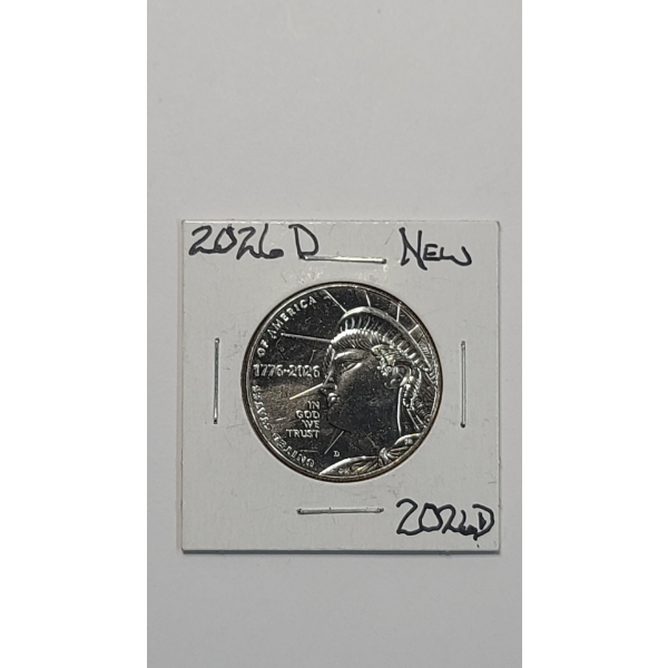 United States 2026-D "Enduring Liberty" Half Dollar Commemorating the 250th Anniversary Of The U.S