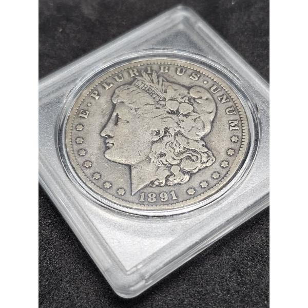 1891-CC (Carson City) Morgan 90% Silver Dollar with Protective Case