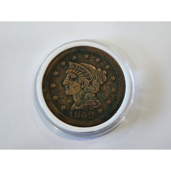 1852 United States Braided Hair Large Cent