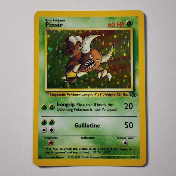 Pinsir 9/64 Holo Rare Jungle Set Vintage Pokemon Trading Card ~ NM Condition 