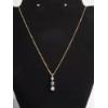 Image 1 : Stunning 18K Yellow Gold 18" Necklace w/ 18K Pendant with Clear & Blue Diamonds TW: 5.4g