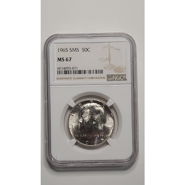 NGC 1965 SMS MS 67 40% Silver Kennedy Half Dollar
