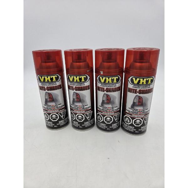 Four Brand New VHT Night Shades Red Translucent 11oz Spray Cans