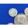 Image 2 : $1.00 Face Value in 90% Silver U.S. Kenney Half Dollar and Roosevelt Dimes