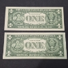 Image 2 : U.S. VINTAGE CURRENCY - 2 PCS - 1957 UNCIRCULATED BLUE SEAL $1 SILVER CERTIFICATES - SEE PICS