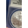 Image 3 : 2008 ANACS - MS70 First Day Issue 1 OZ Fine Silver American Eagle 