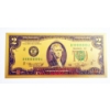 Image 2 : $2 US Currency Gold Foil Note - 24k (.999) Gold Foil 1 of 7 in The Modern Note Series Offered