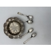 Image 2 : Silver Plated Towle Plate & Spoons - John Marshall Spoons 