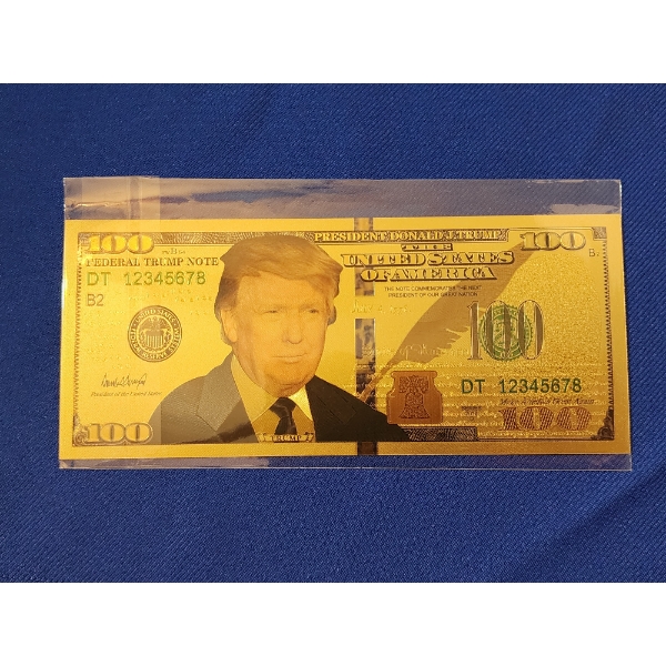 Donald Trump Commemorative $100  Bill 24K Gold Foil Trump Note