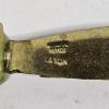 Image 3 : Vintage Mexican Brass Letter Opener ft. Carved Calcite (Mexican Onyx) Aztec Idol Handle, 6.25"