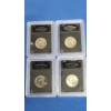 Image 1 : 1979, 1980-S, 1981 & 1999 Authenticated Brilliant Uncirculated Susan B. Anthony Dollar Coins - FV:$4