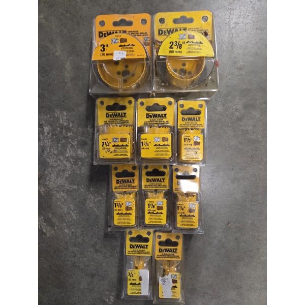 Ten Brand New DeWalt Hole Saw Blades