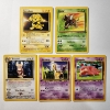 Image 1 : Five Assorted Vintage Pokemon Trading Cards Ft. Two Rares & THREE DIFFERENT 1ST EDITION NEO GENESIS 
